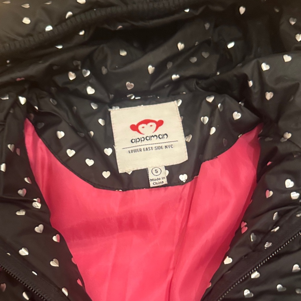 Appaman Black Jacket with Heart Design - Picture 2 of 5